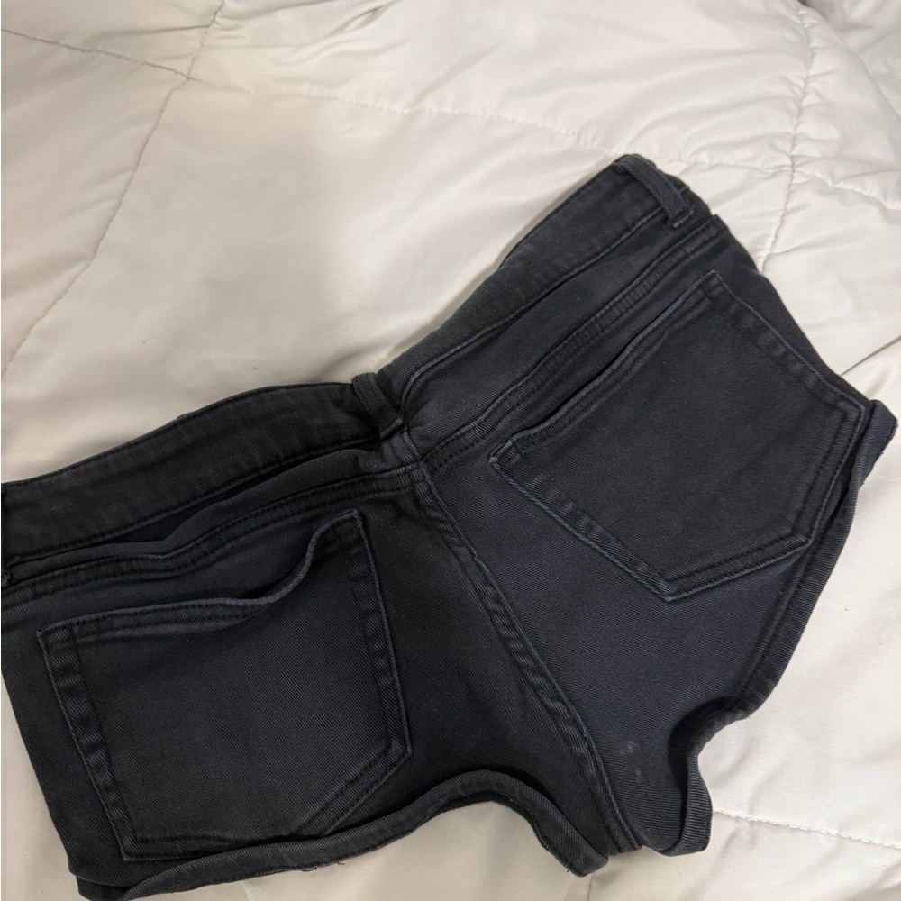 Black Denim Shorts